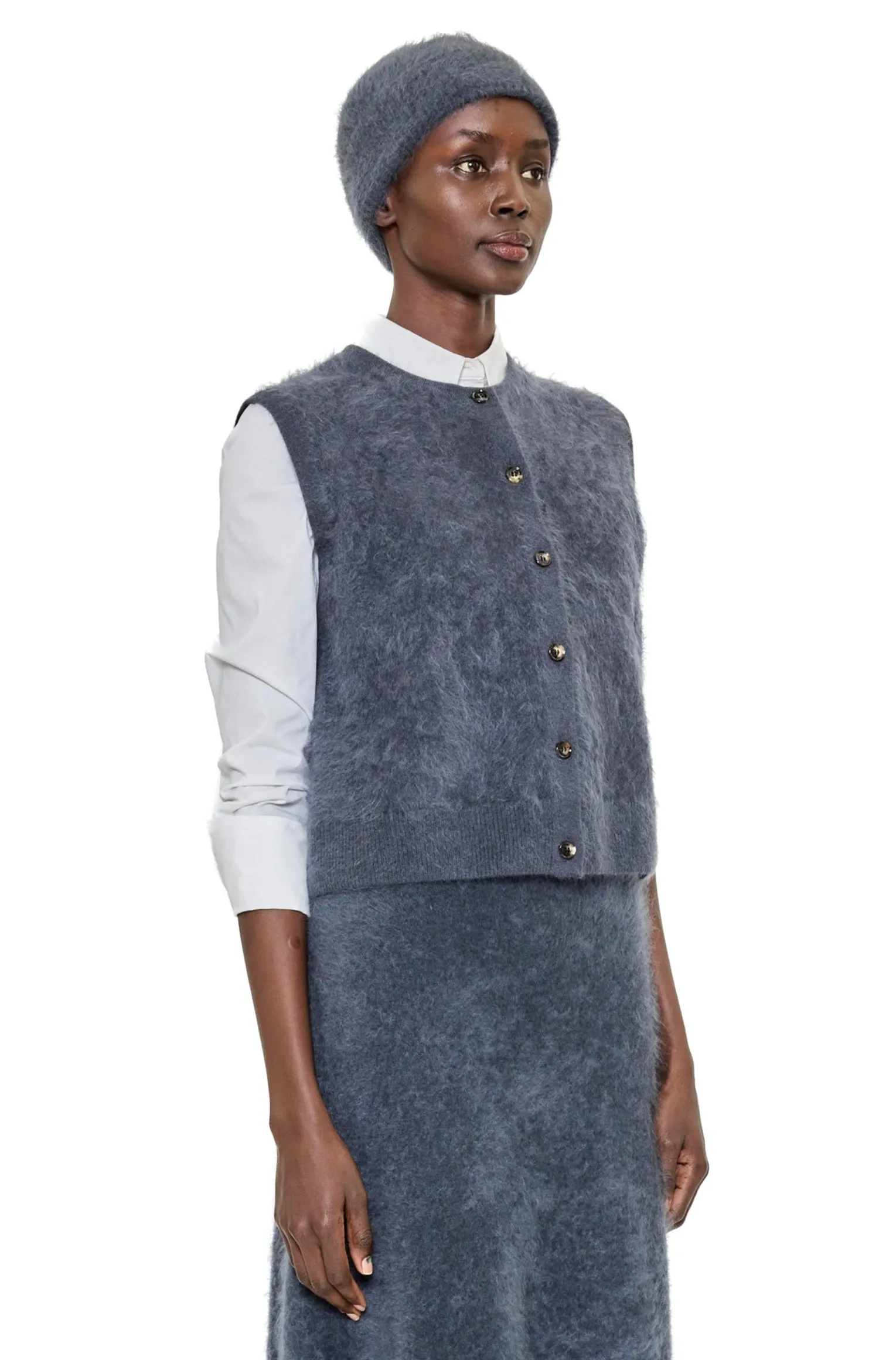 Riley Brushed Cashmere Vest Subtle Charm
