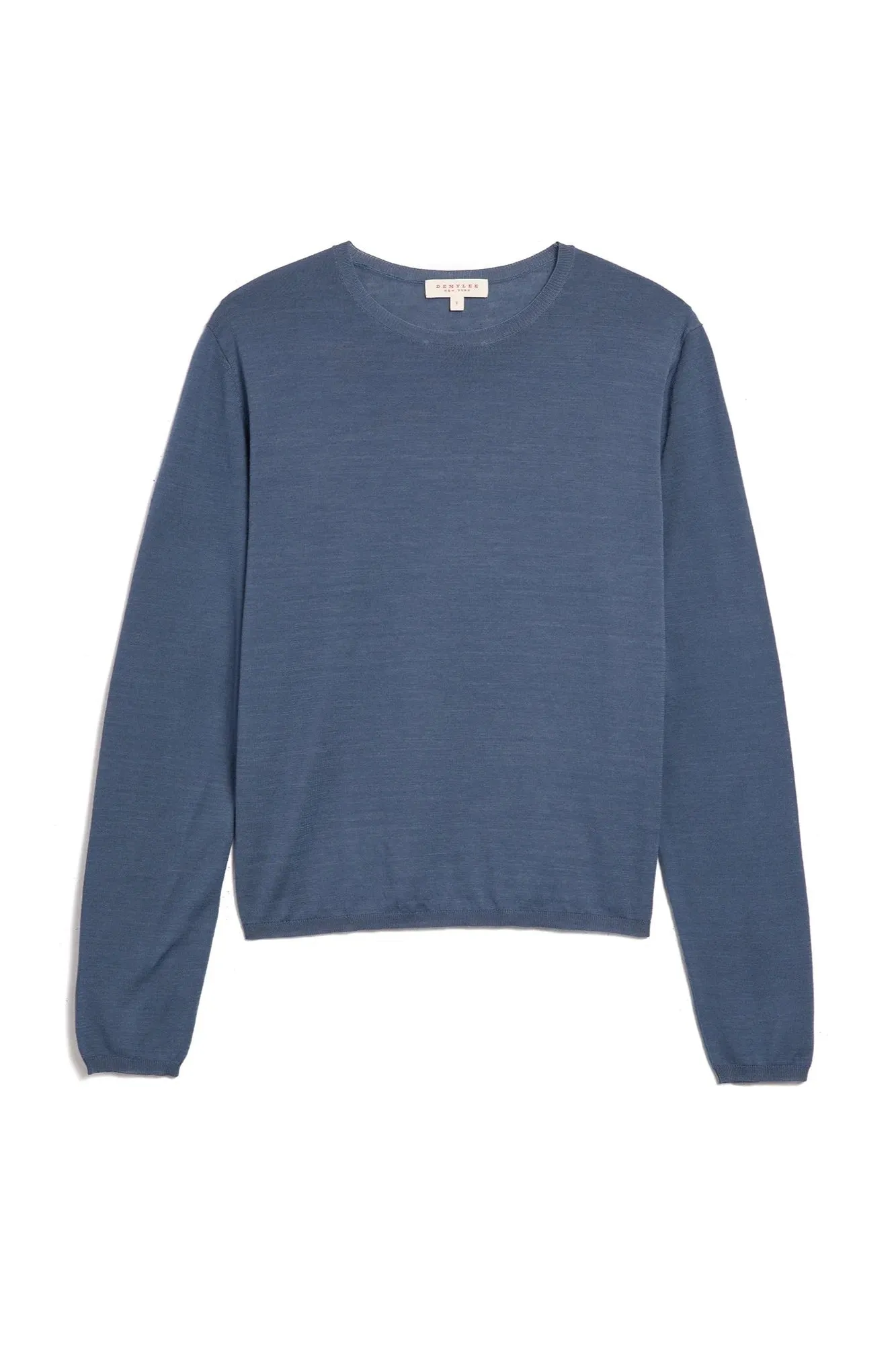 Riley Slate Blue Cotton Sweater Crisp Look Urban Ready