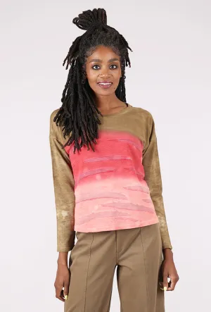 River Sunset Pullover, Rose Stand Collar