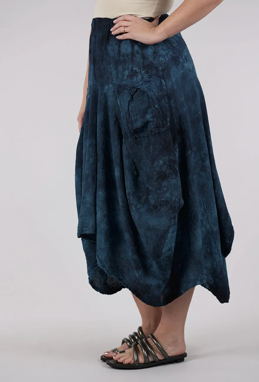 Robin Skirt, Washed Sapphire Solid Color