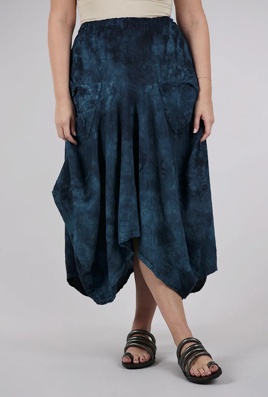 Distressed finish Robin Skirt, Washed Sapphire