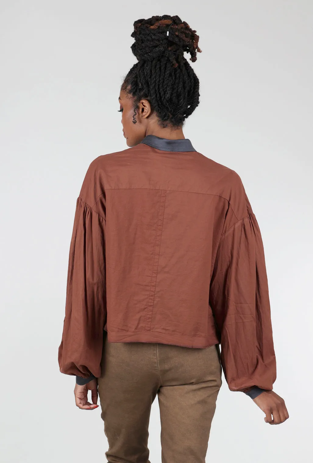 Rock Poet Top, Rust Bold Graphics