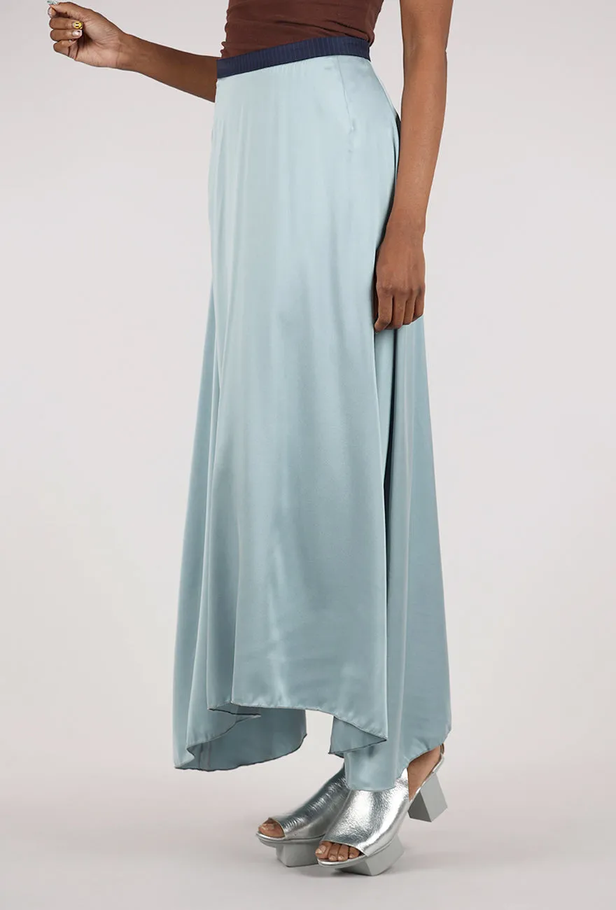 Romantic Vibe Shanna Silk Skirt, Blue