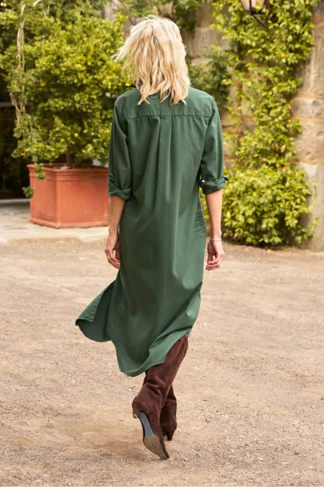 Rory Green Maxi Shirtdress Handmade Craft