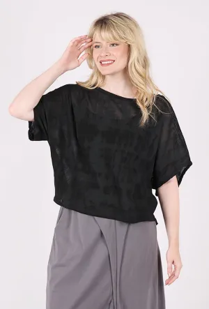 Rosa Mesh Top, Traffic Casual embroidered decoration