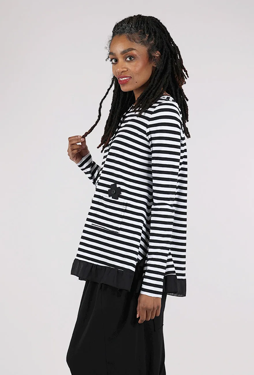 RU Jardigan, Black/White Fashion-Forward Knit