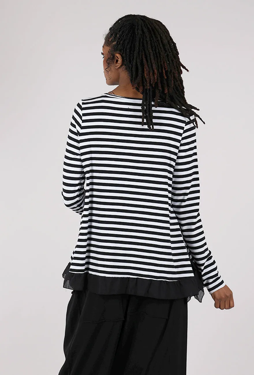 RU Jardigan, Black/White Fashion-Forward Knit