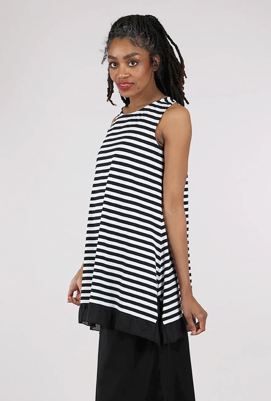 RU Stripe Top, Black/White Hipster Style