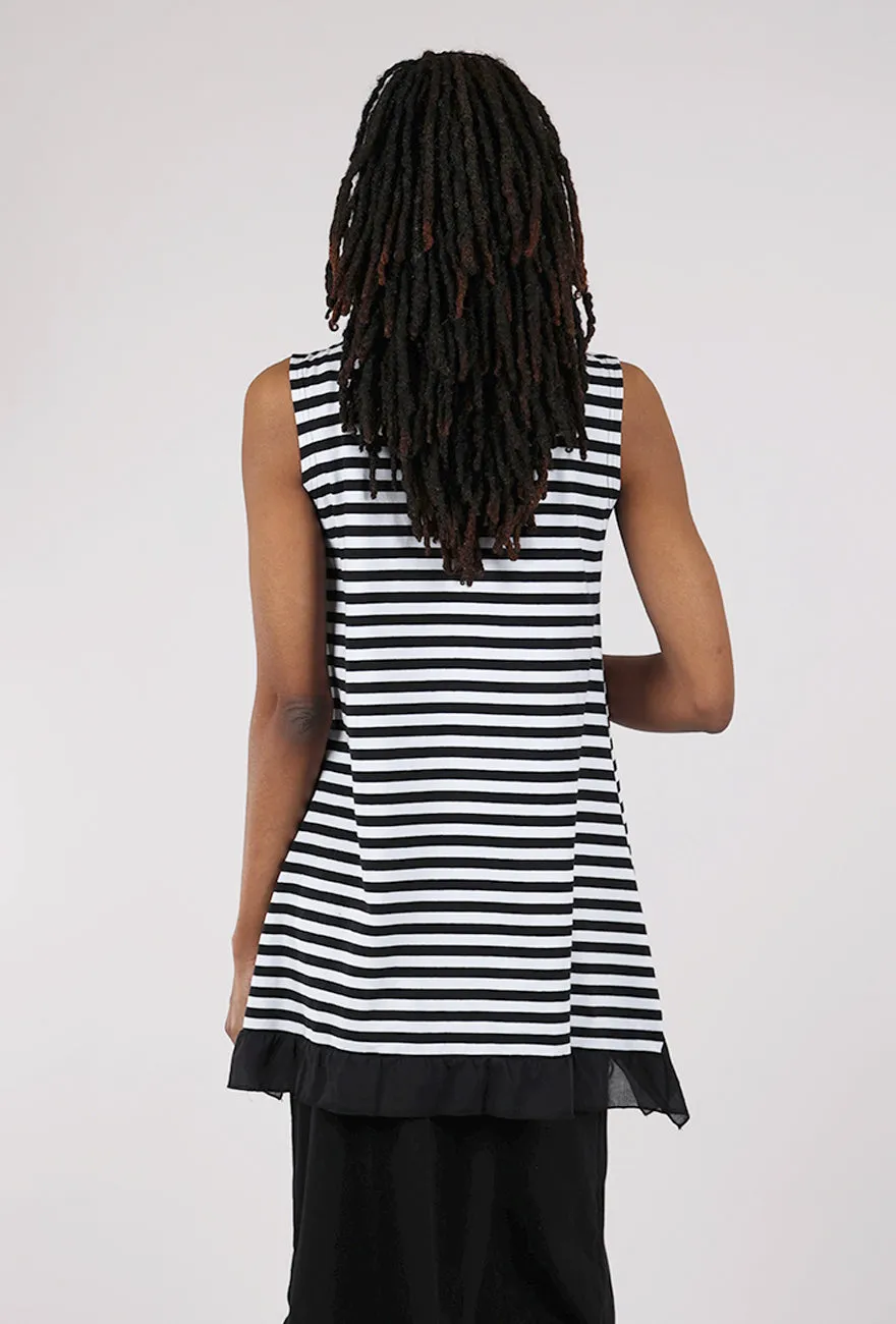 RU Stripe Top, Black/White Hipster Style