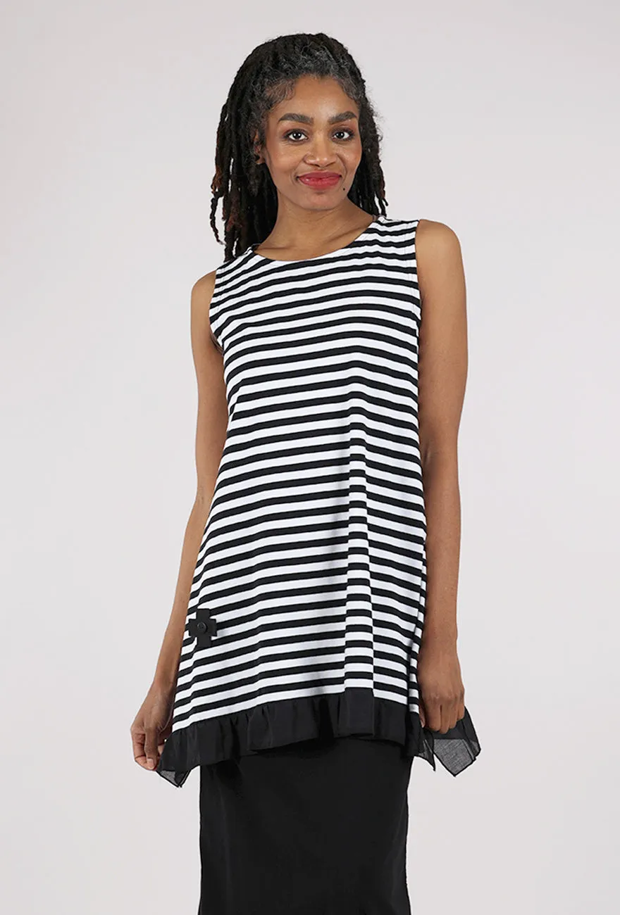 RU Stripe Top, Black/White Hipster Style