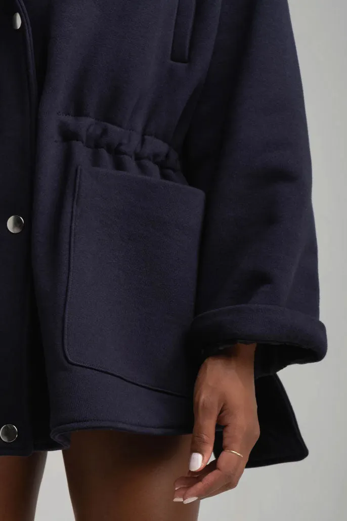 Ruby Navy Coat friend snap