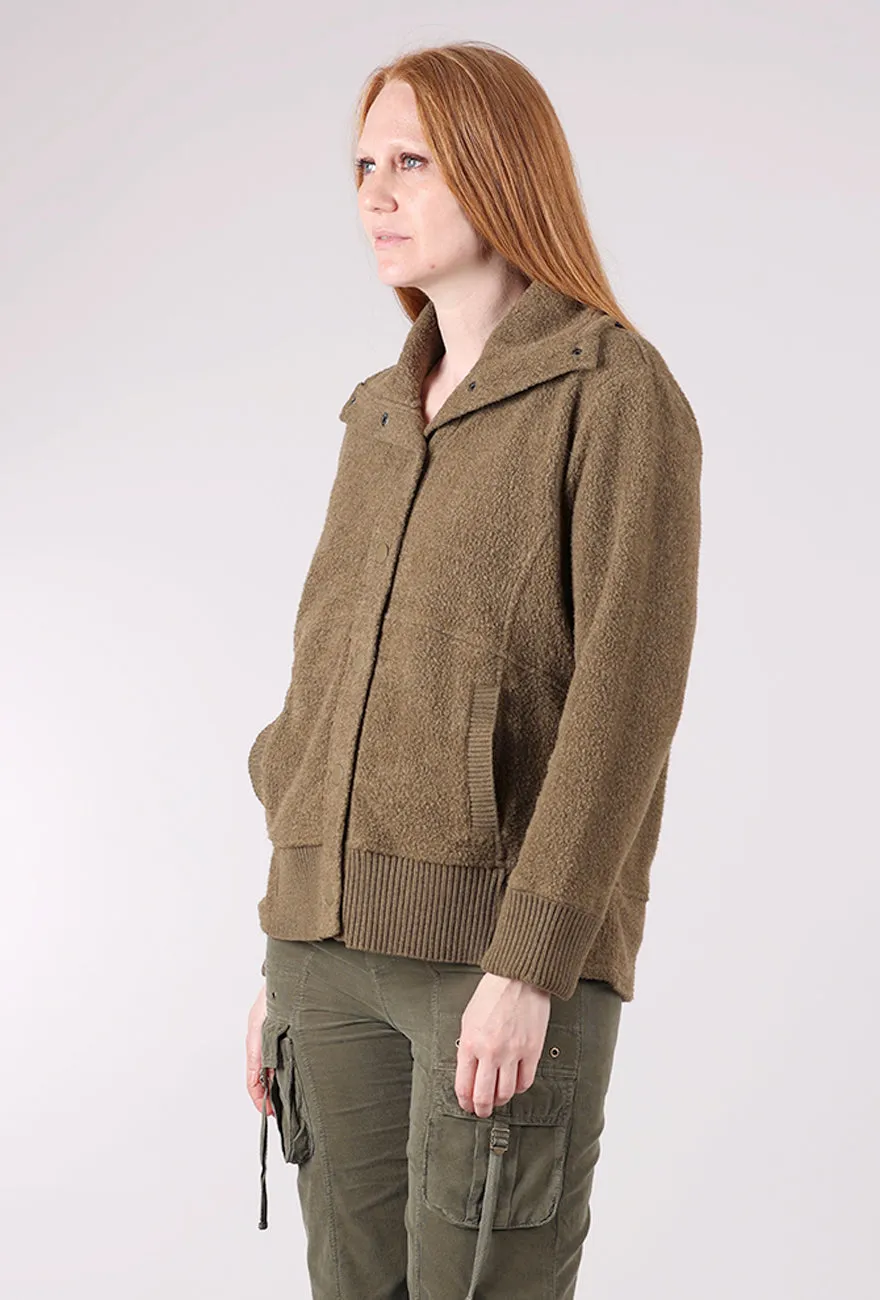 Rugged Comfort Heather Fleece Fireside Snap Jacket, Willow