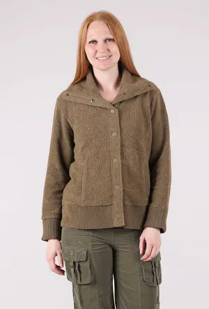 Heather Fleece Fireside Snap Jacket, Willow Soft Cover