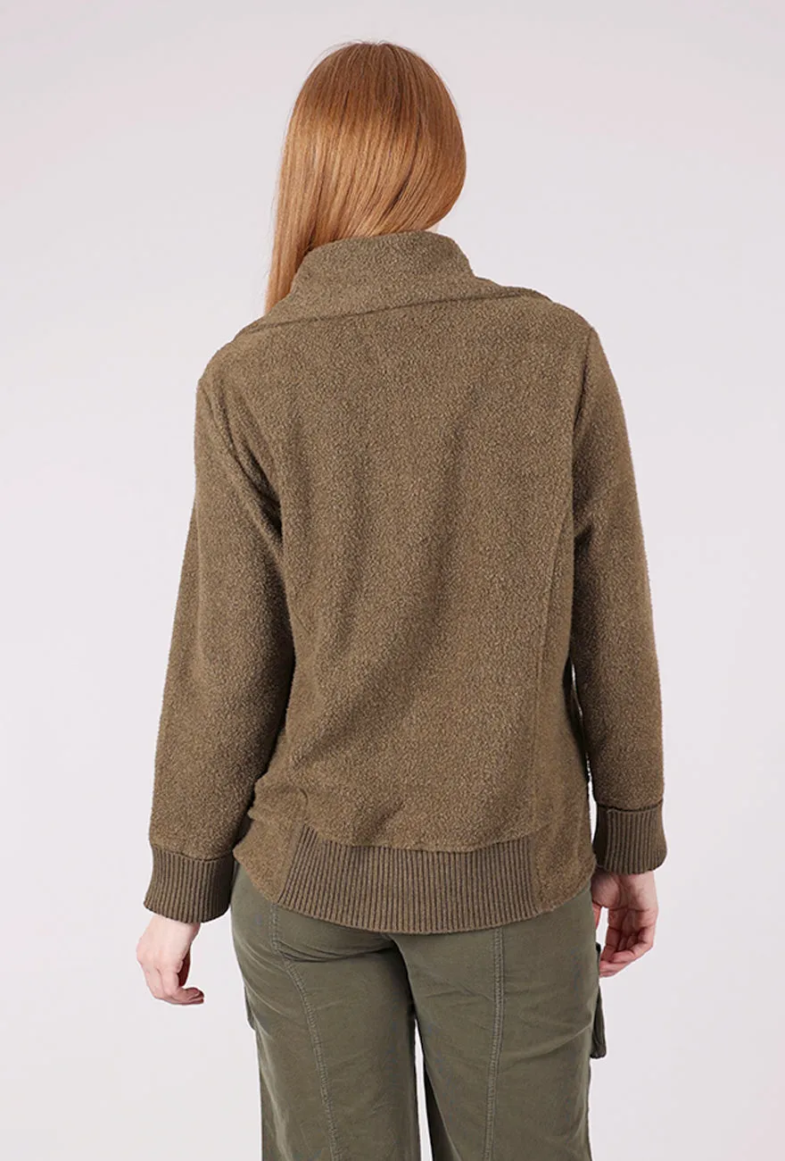 Rugged Comfort Heather Fleece Fireside Snap Jacket, Willow