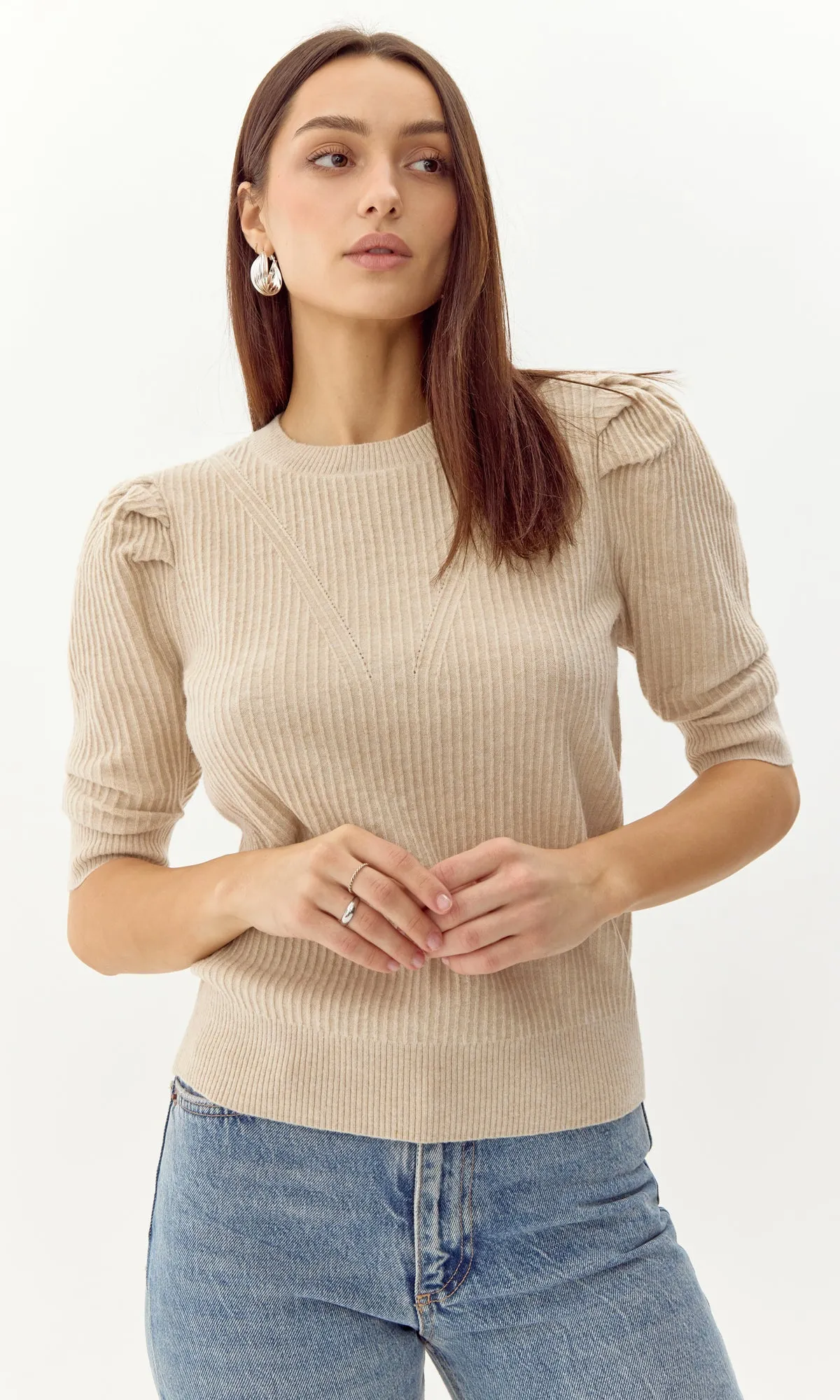 Ruiza Sweater Knit Top Relaxed Comfort