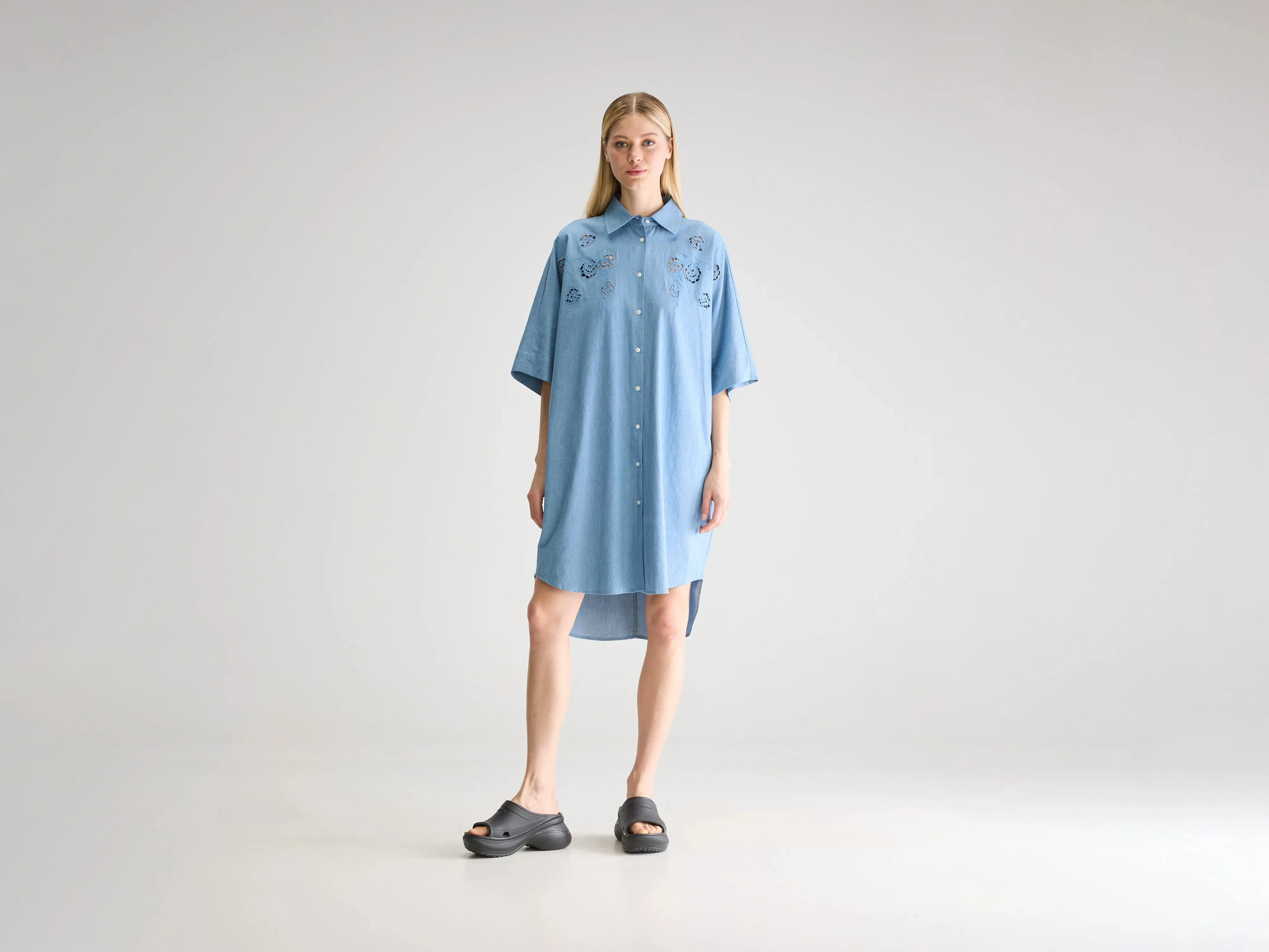 Cheyenne shirt dress (251 / W / CHAMBRAY) Soft Volume Casual Vibe
