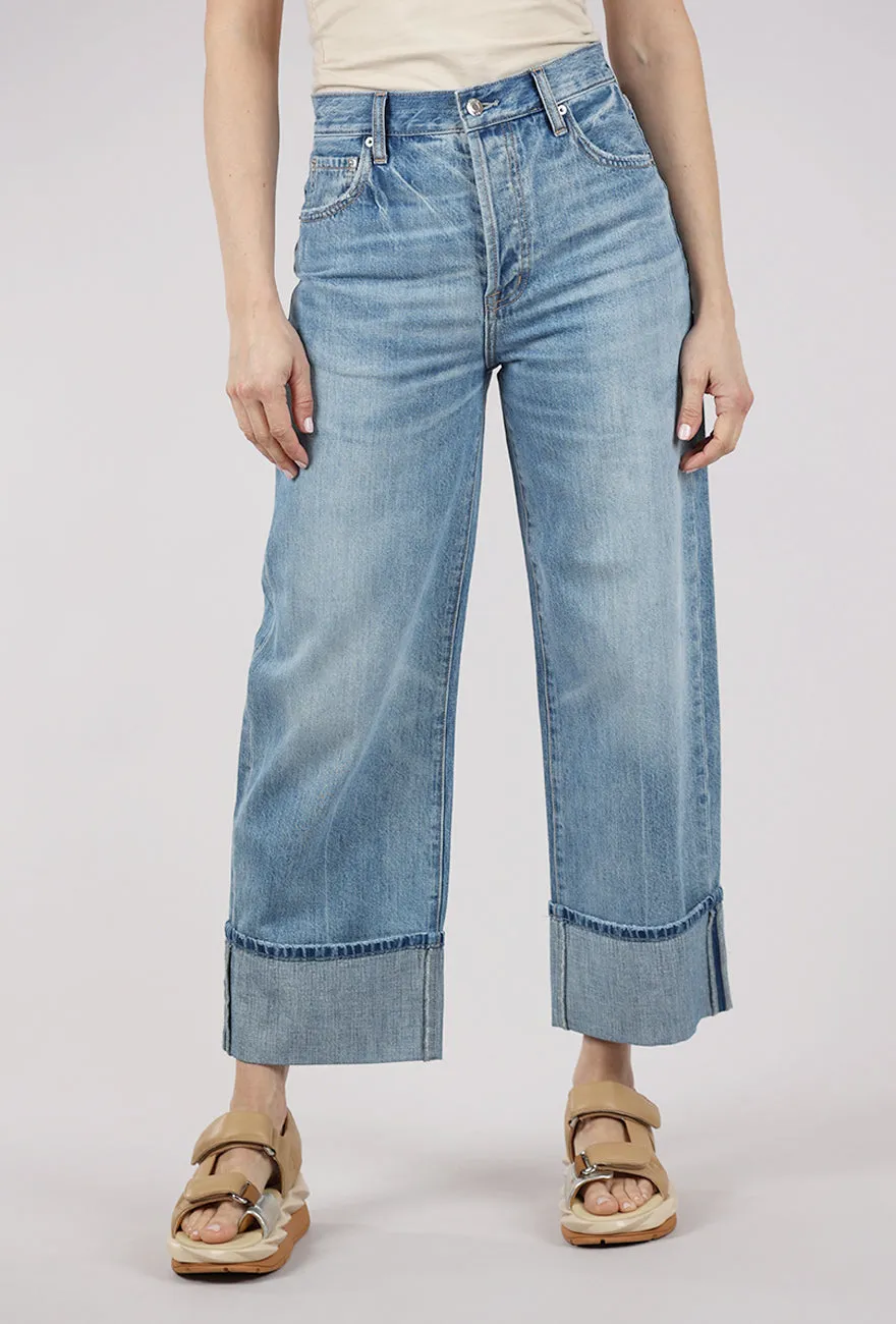Ryder High Rise Cuffed, Abroad Vintage Minimal Look Active Stretch