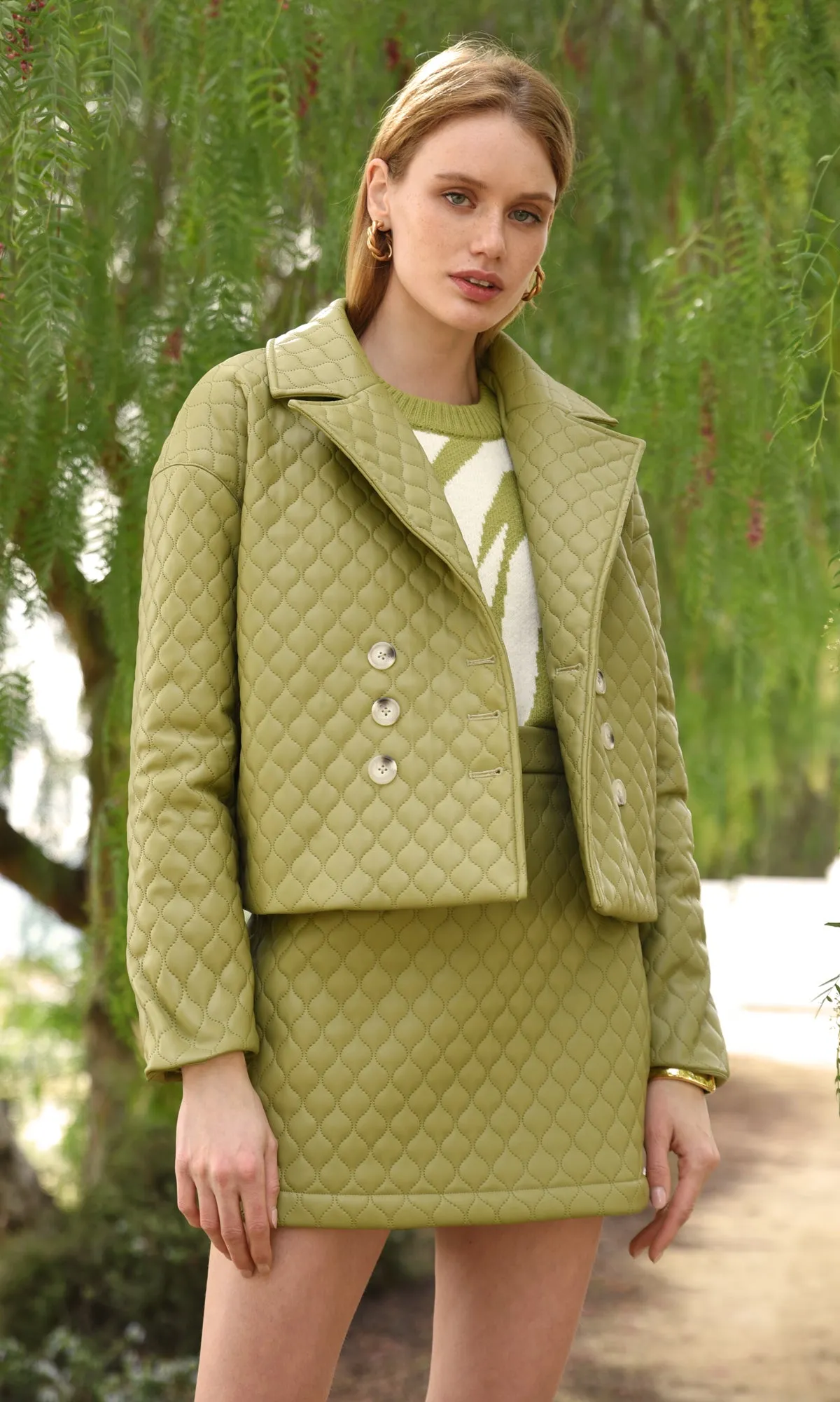 Sandra Quilted Vegan Leather Jacket G227J1569