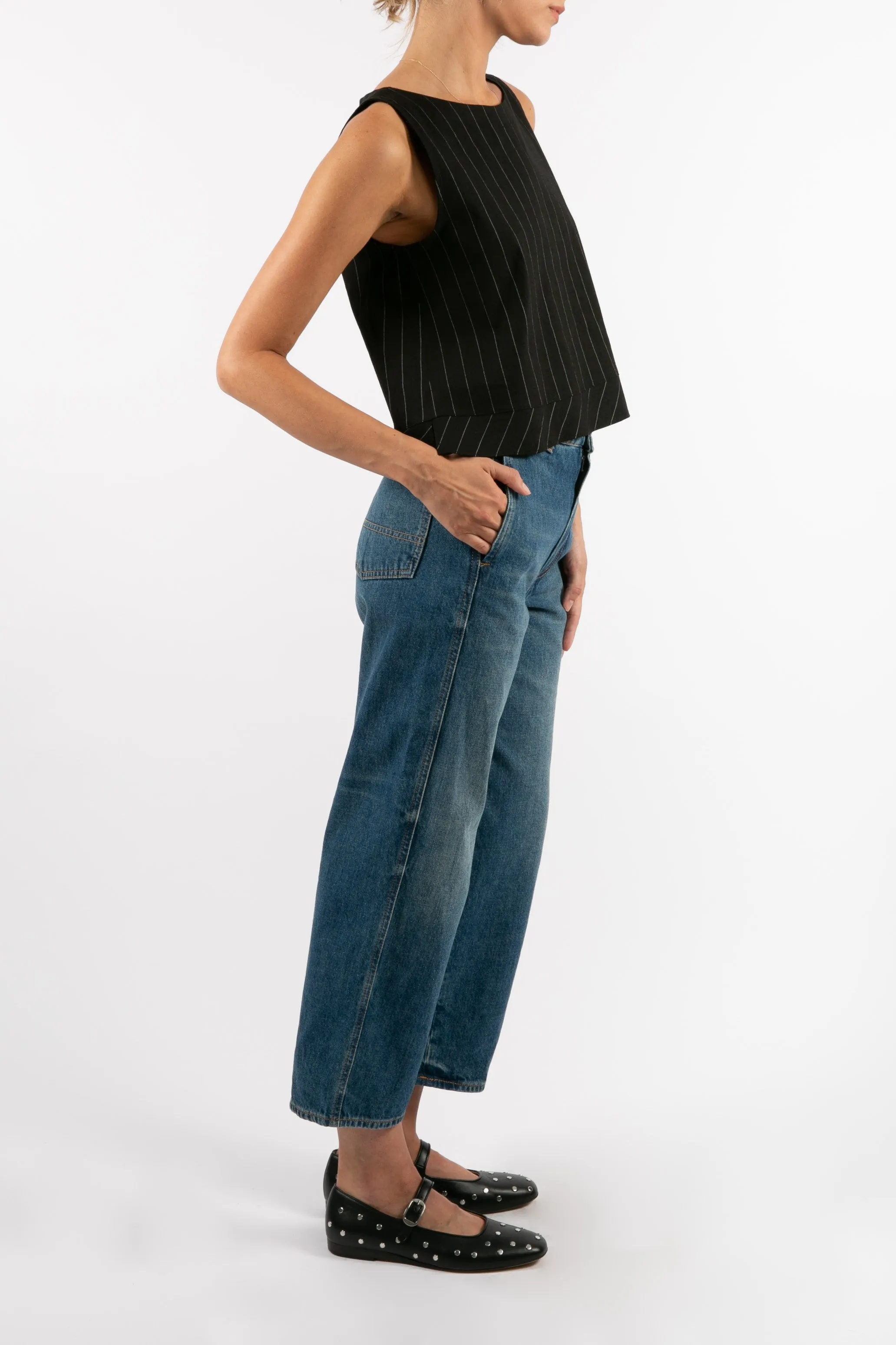 Savannah Black Stripe Top Versatile Choices