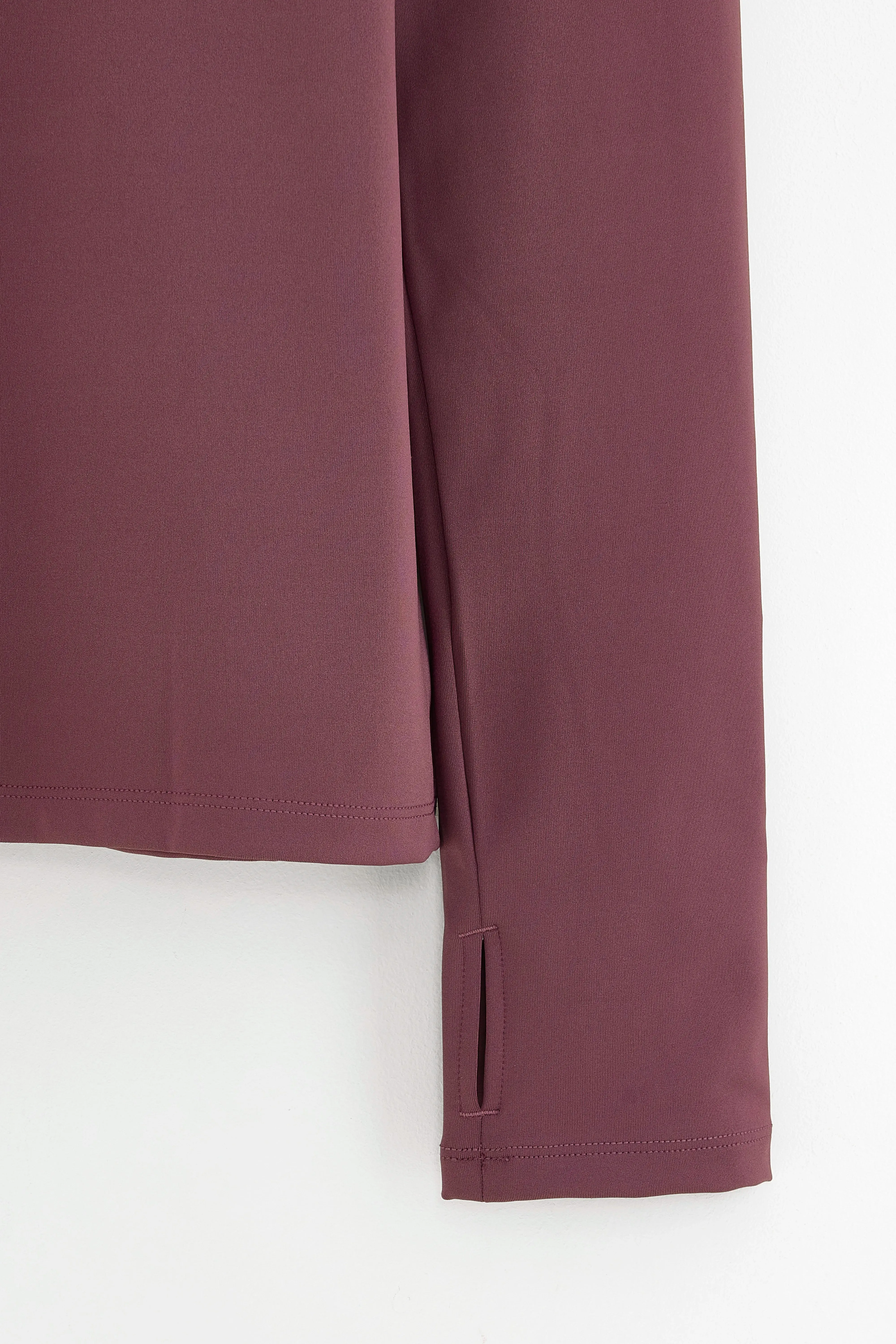 Script Quarter Zip Athletic Shirt  (251 / W / PURPLE) Layer Friendly