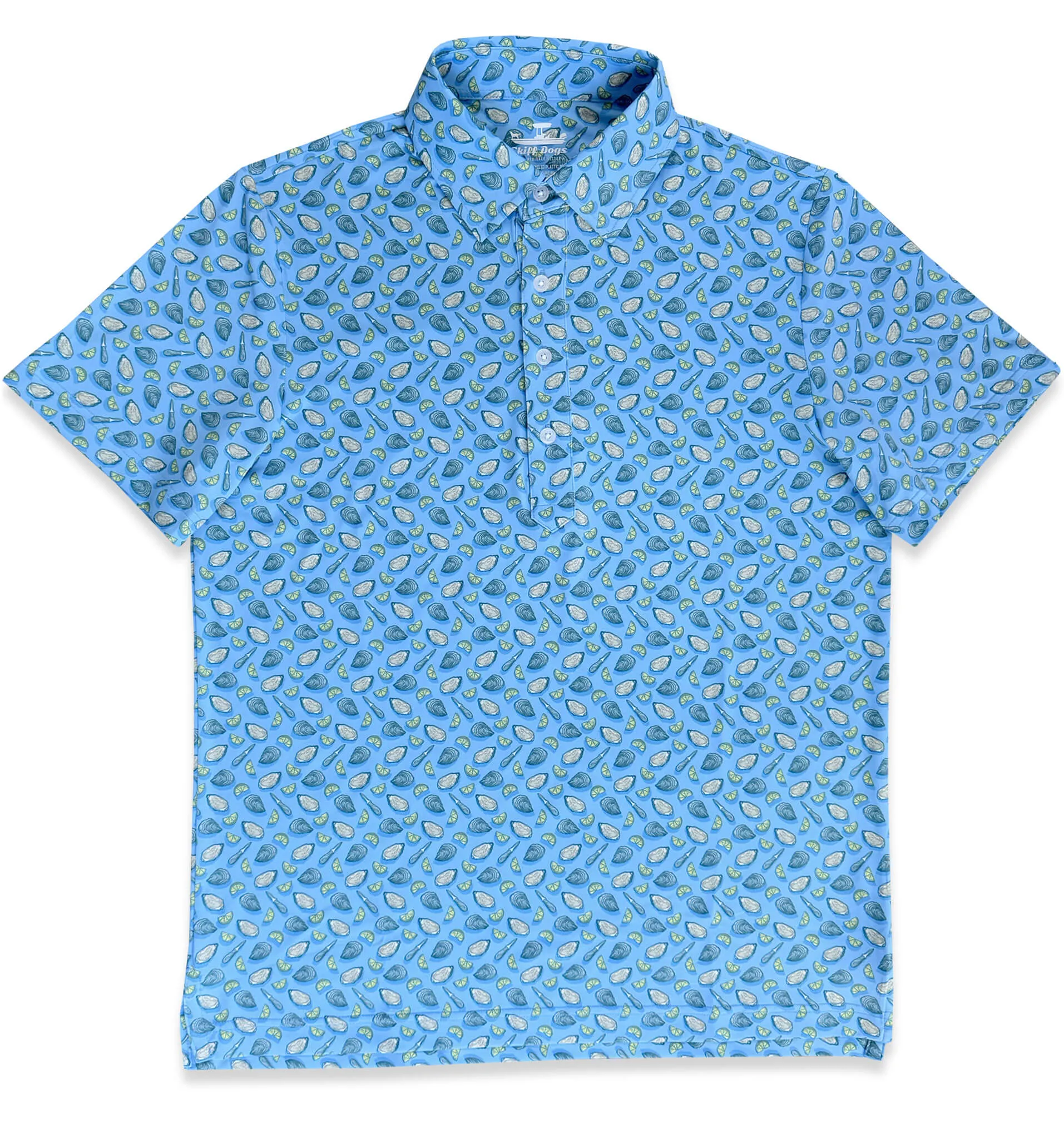 Seam-Free Oyster Affair: Upcycled Club Polo - Light Blue