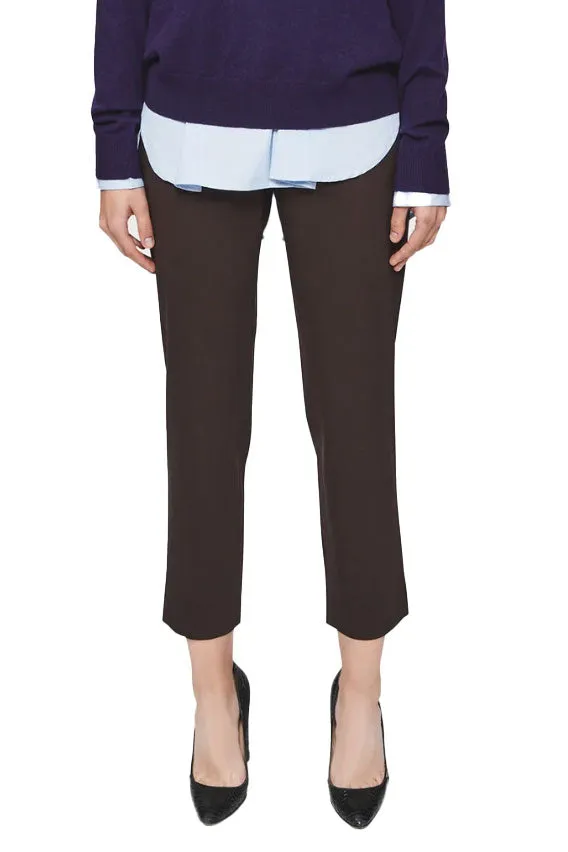 Seamless Look Slim Pull On Chocolate Pant