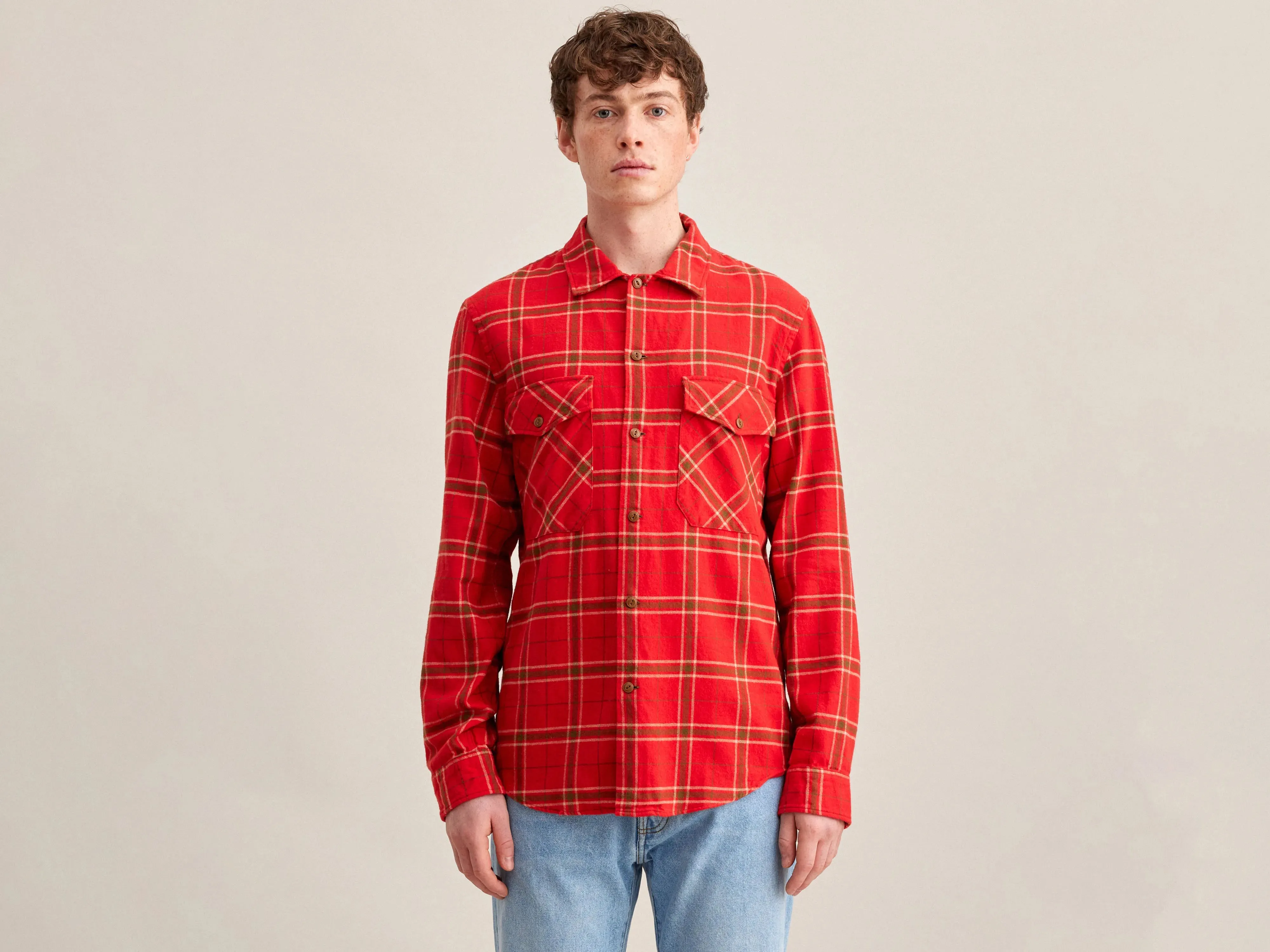 Simple Style Animal Print Francis Shirt (232 / M / CHECK H)