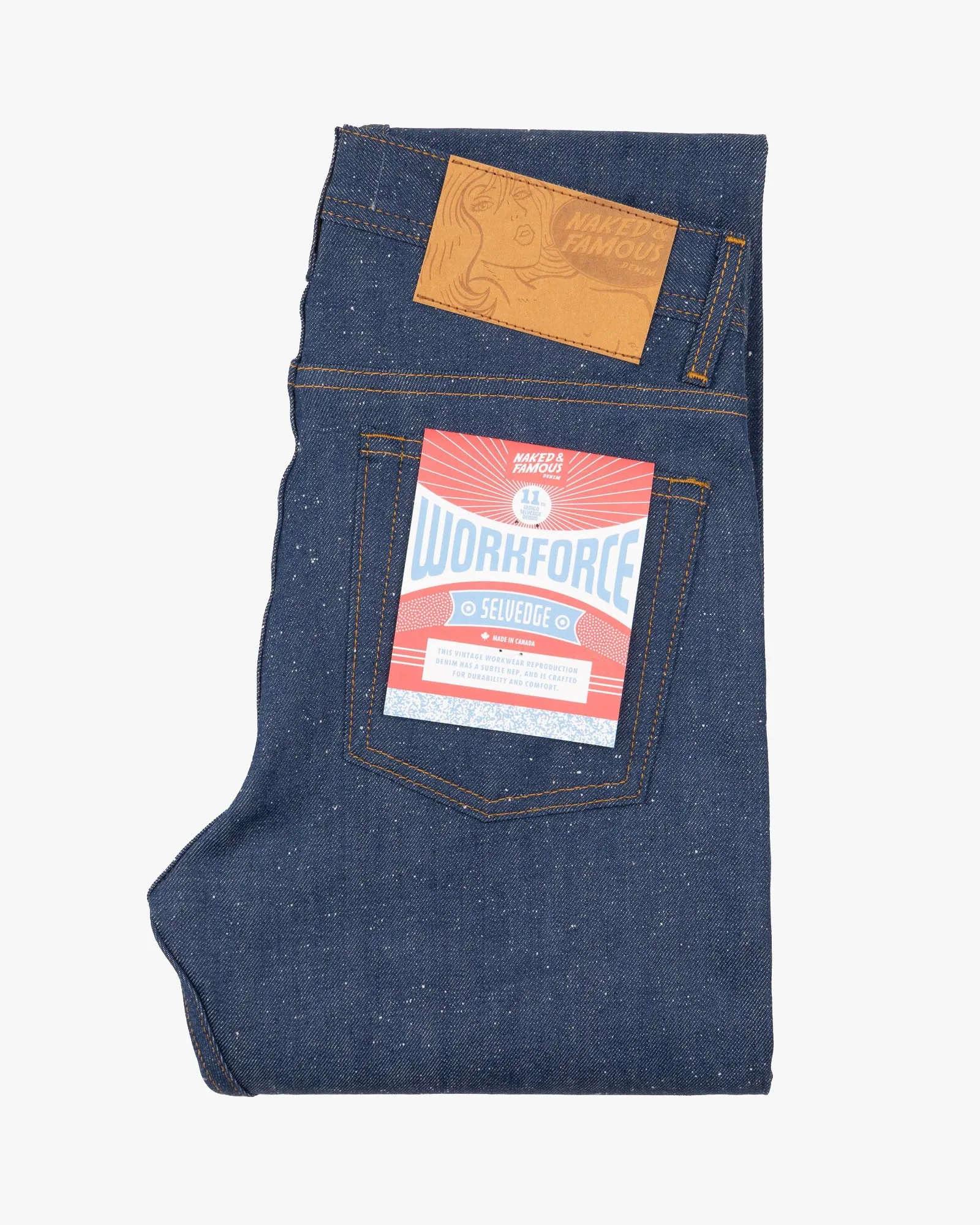 Season Proof Naked & Famous Denim Weird Guy Regular Tapered Mens Jeans - Workforce Selvedge