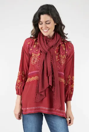 Timeless Appeal Cashmere Love Scarf, Jazzy Red
