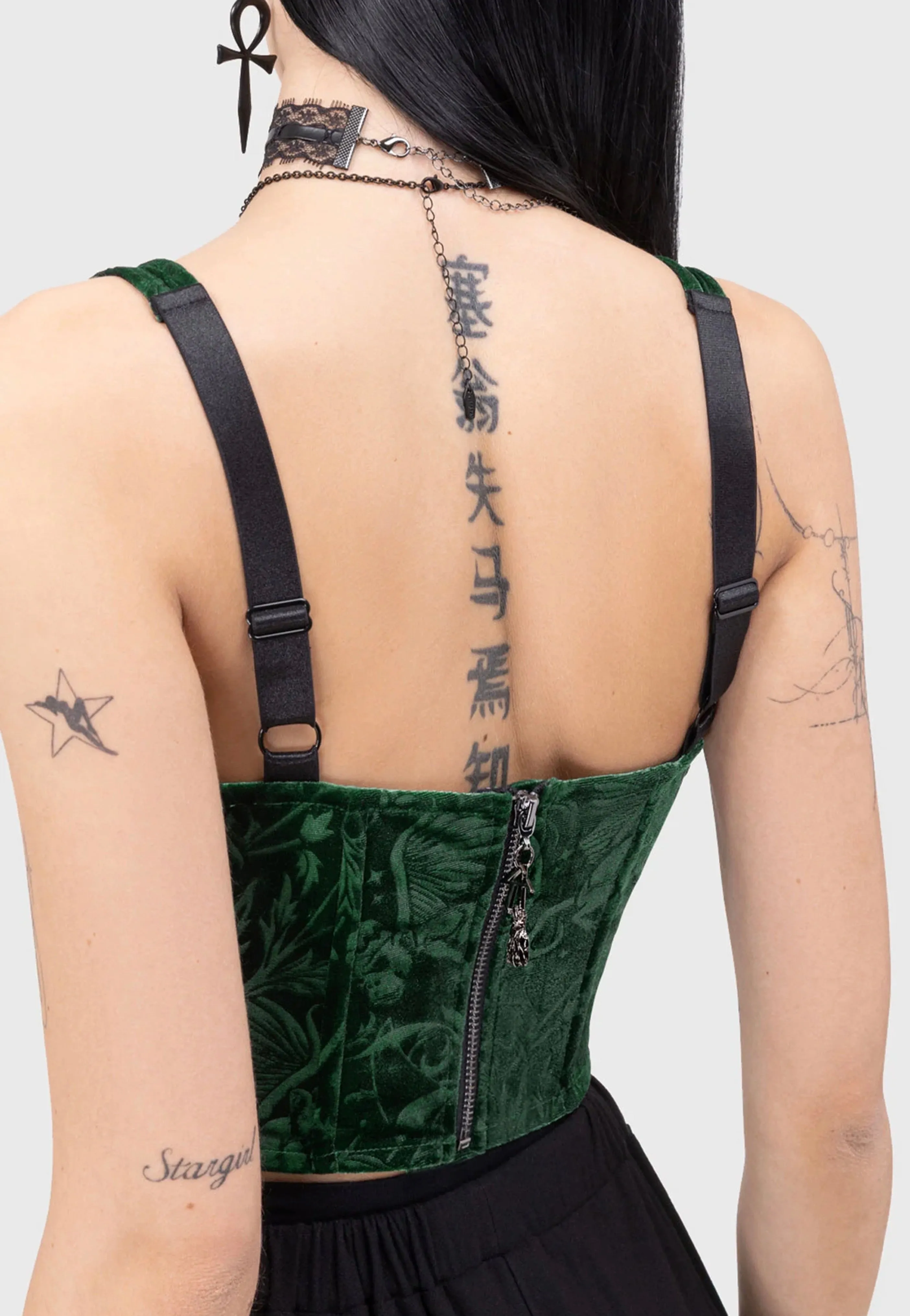 Secure locking Killstar x Wizard Of OZ - Emerald Envy Green - Corset