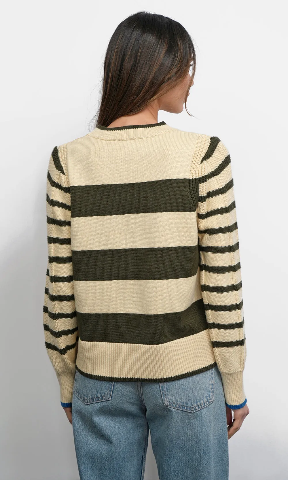 Selena Stripe Play Sweater Yoga Outfit