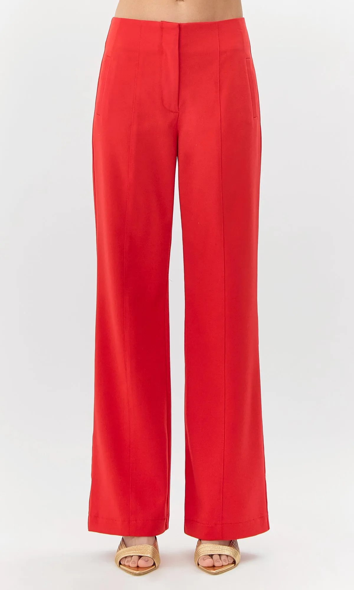 Selene High Waist Front Seam Trousers Timeless Design