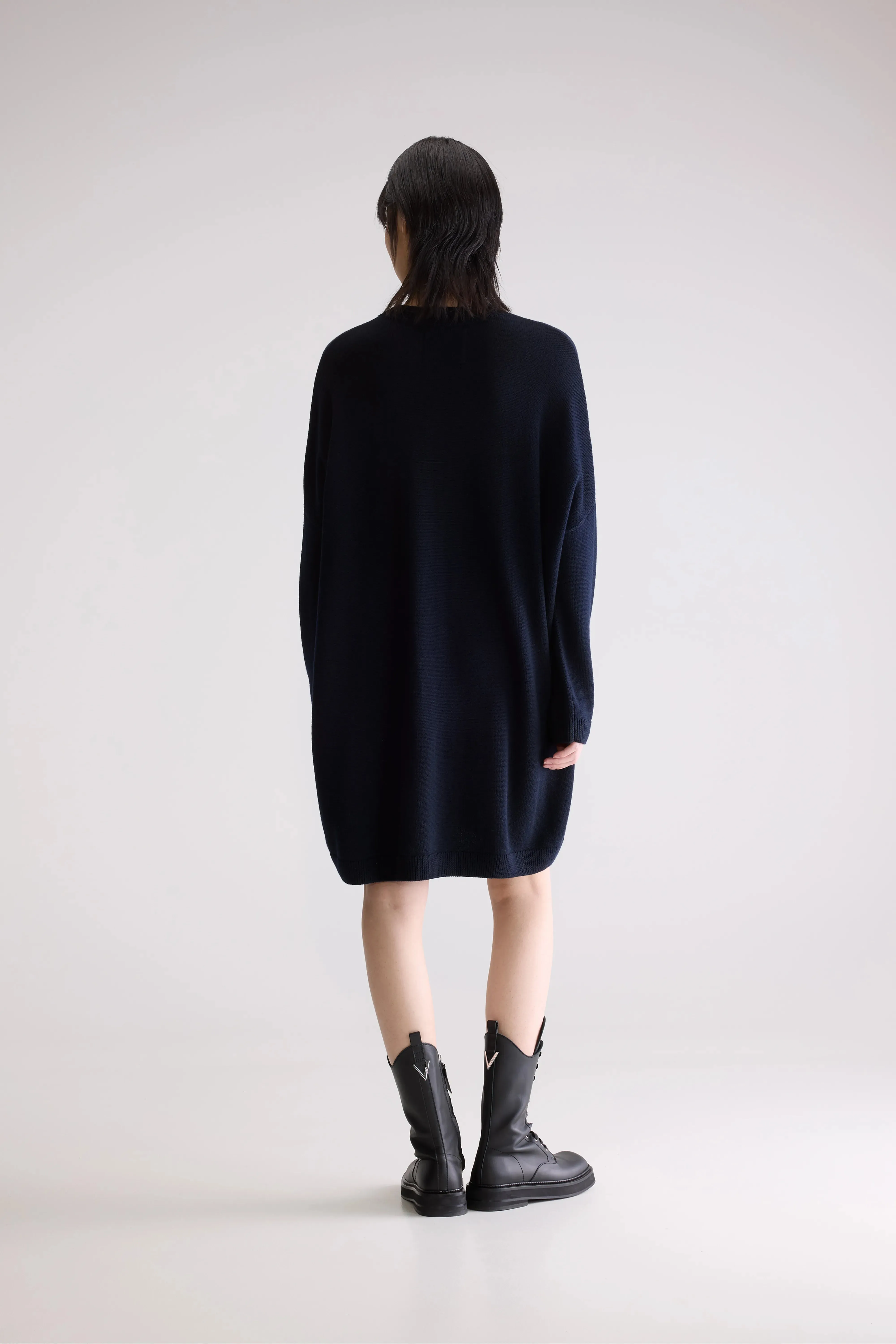 Senisa knit dress (252 / W / NAVY) Basic Clothing