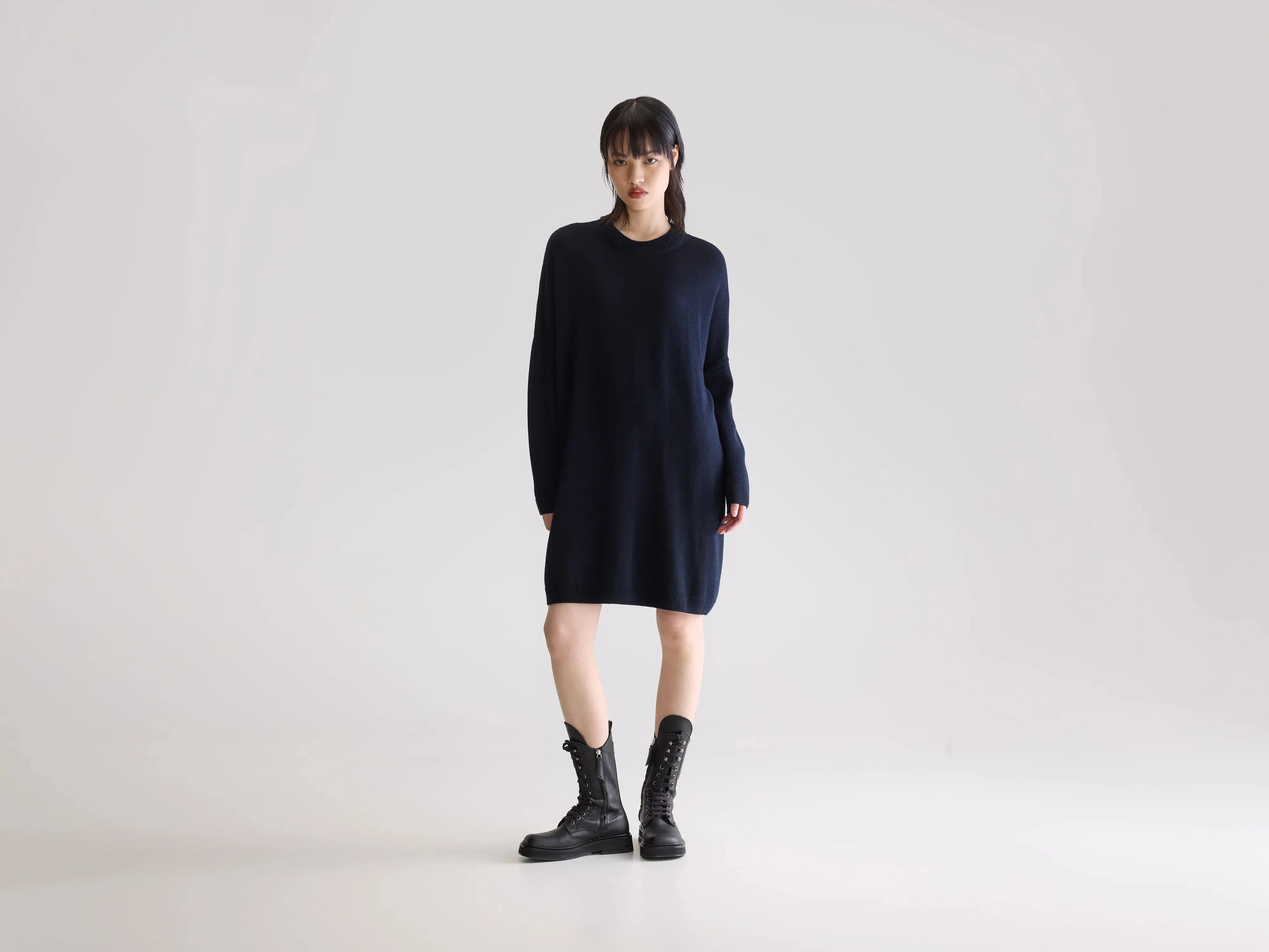 Senisa knit dress (252 / W / NAVY) Day Romance