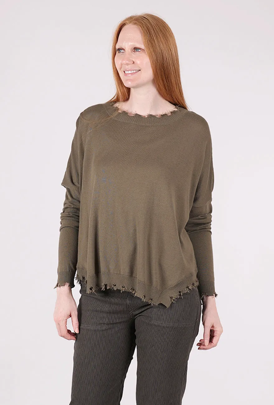 Shabby Chic Sweater, Loden Practical winter layer