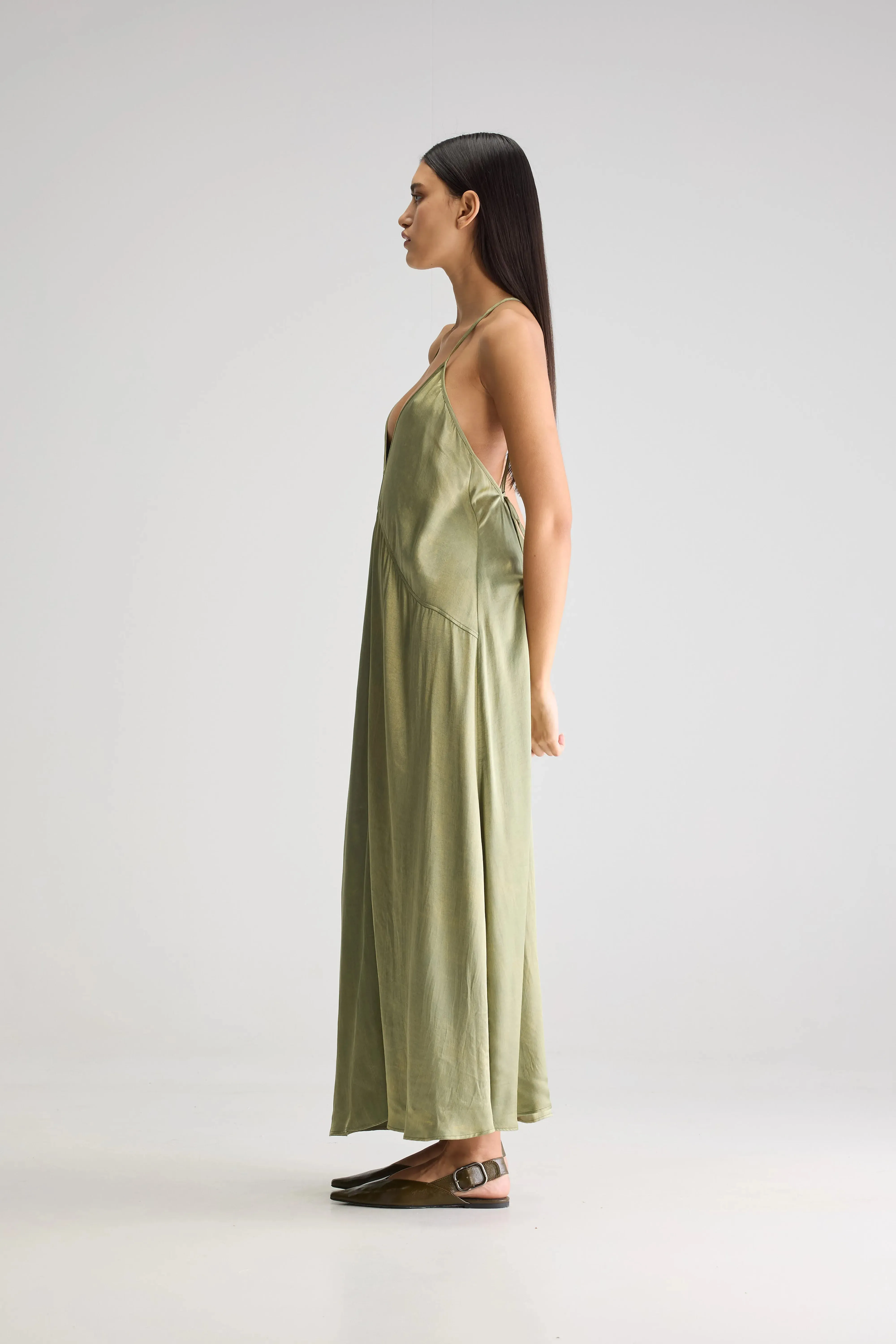 Shade long dress (251 / W / JEEP) Breathable Goods