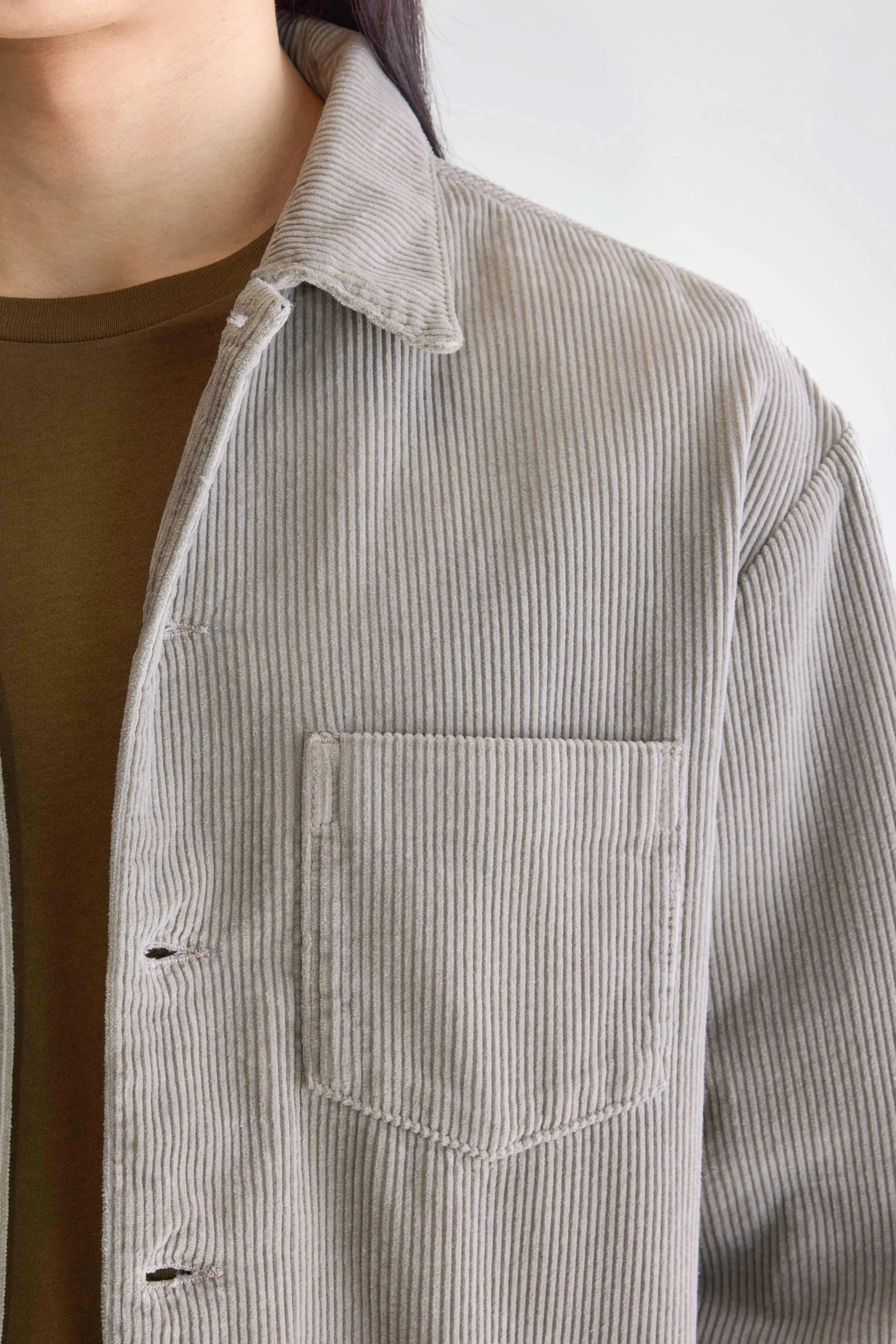 Sharp Chic Goney corduroy overshirt (252 / M / ROCK)