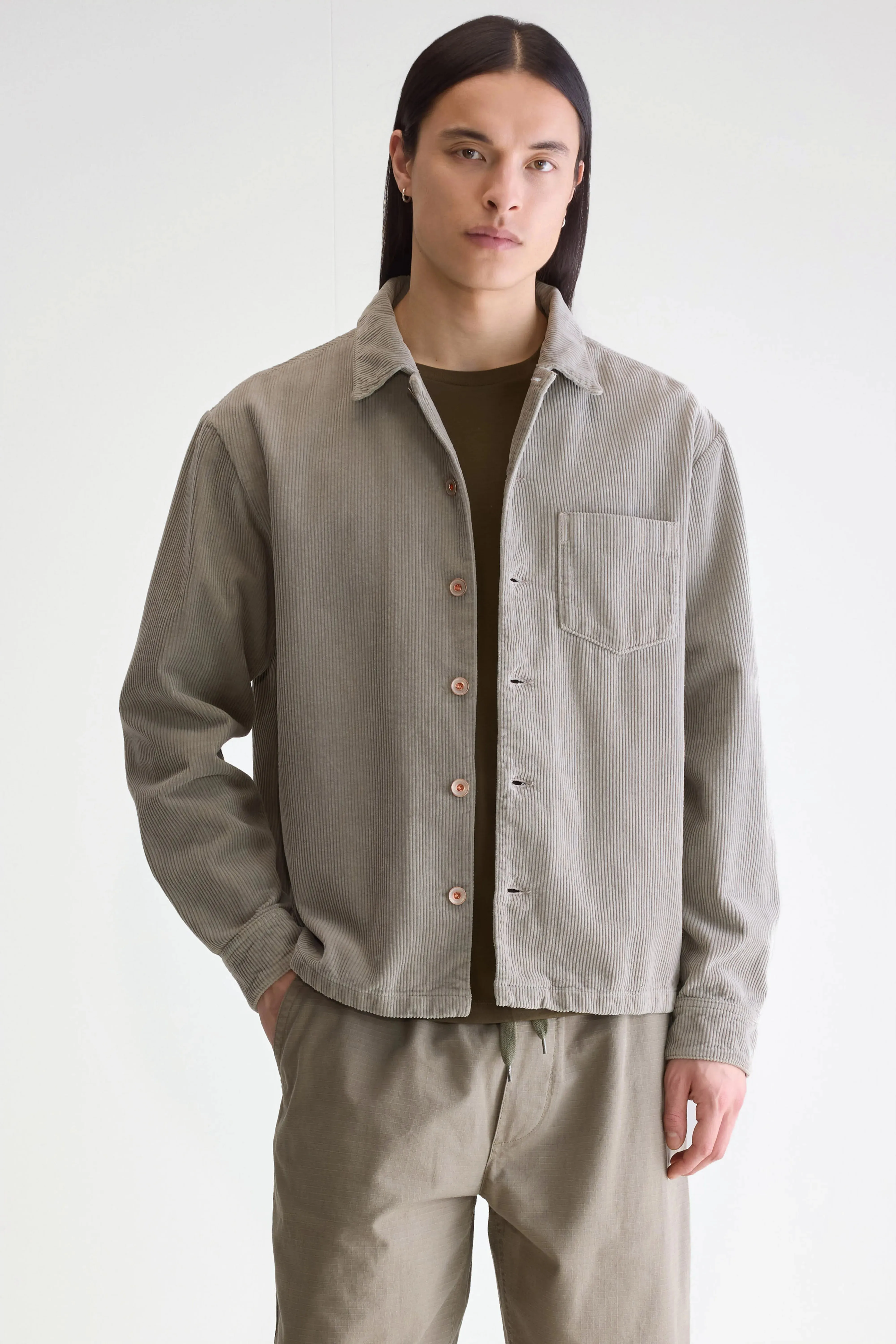 Sharp Chic Goney corduroy overshirt (252 / M / ROCK)