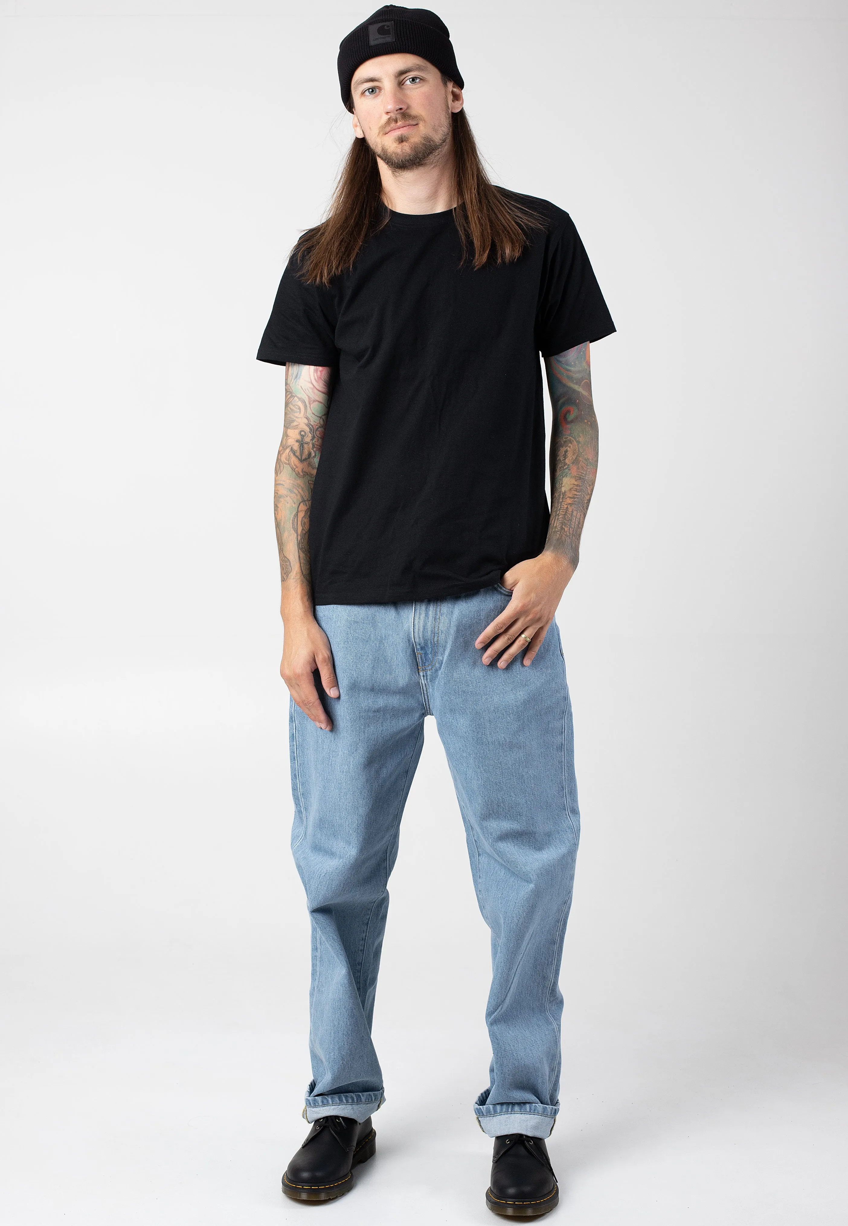 Sharp Silhouette Carhartt WIP - Aaron Stone Bleached Blue - Jeans