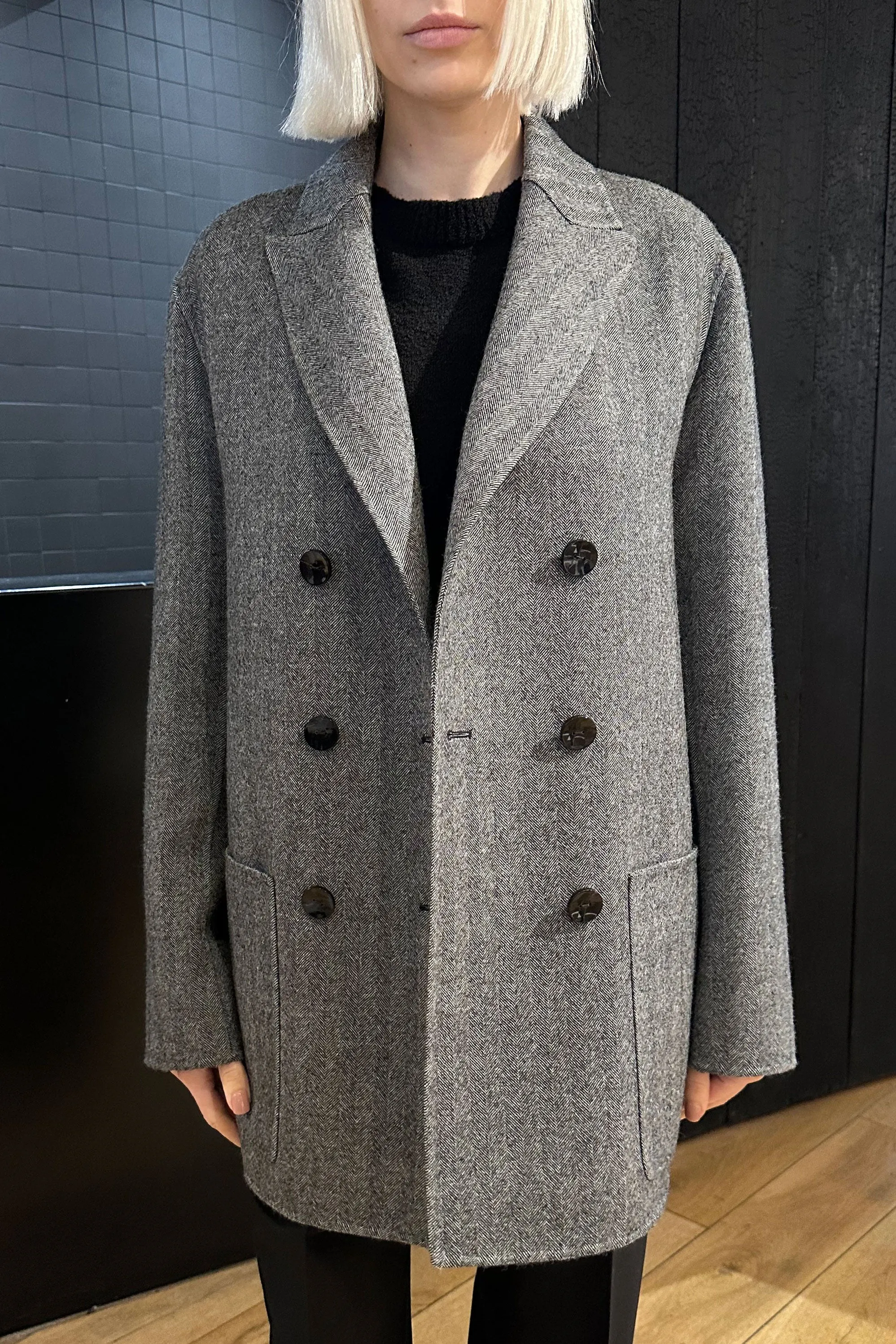 Sharp Style Spinato Grigio DB Coat