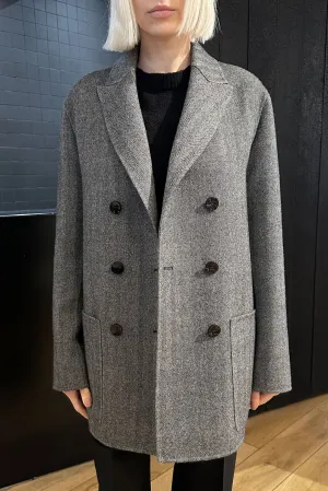 Spinato Grigio DB Coat Rainy Day