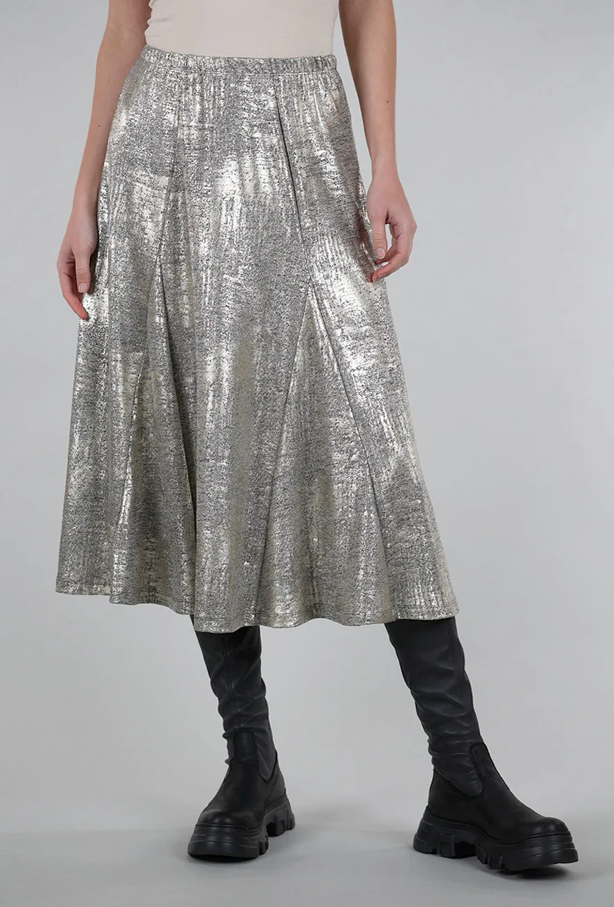 Shimmer Knit Symphony Skirt, Gold Effortless Fit