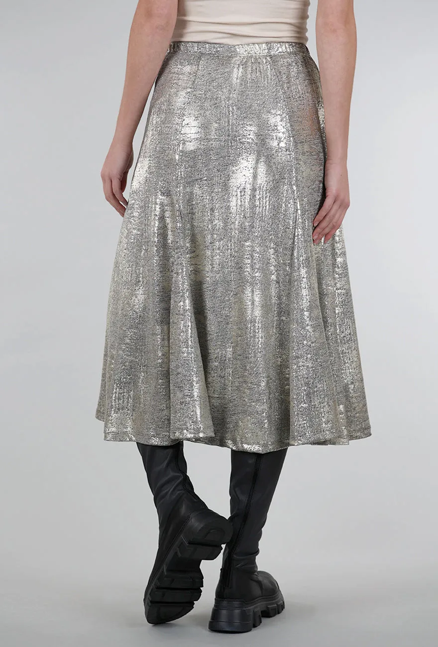 Shimmer Knit Symphony Skirt, Gold Effortless Fit