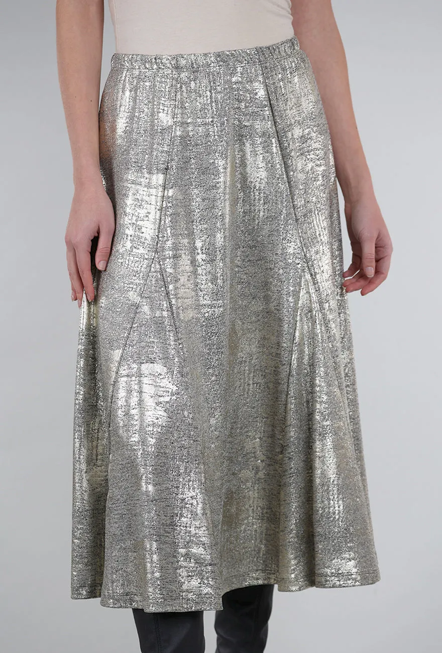 Shimmer Knit Symphony Skirt, Gold Effortless Fit