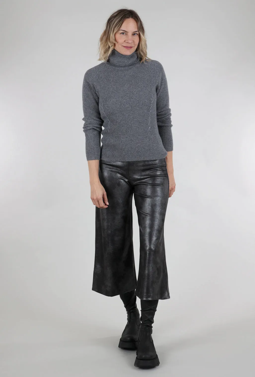 Shimmer Stephie Pant, Silver Chic Fit
