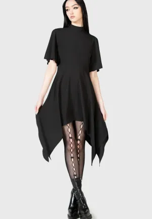 Killstar - Anastazia Midi Black - Dress Simple Touch Nordic Plain