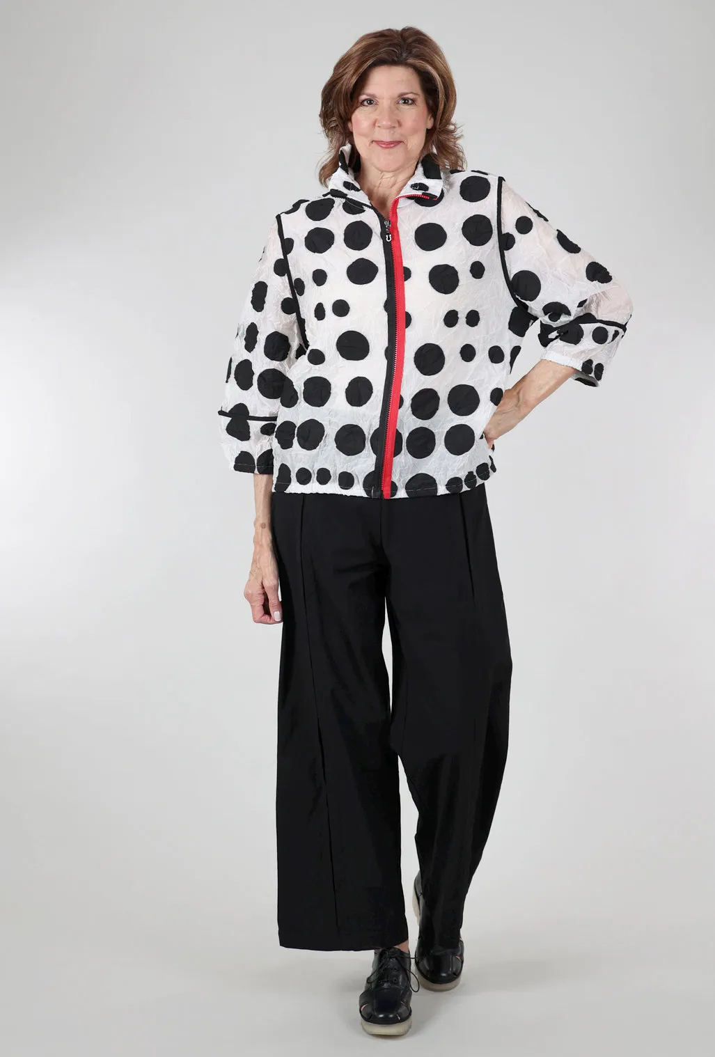 Shot of Red Jacket, White/Black Chill Season Edge