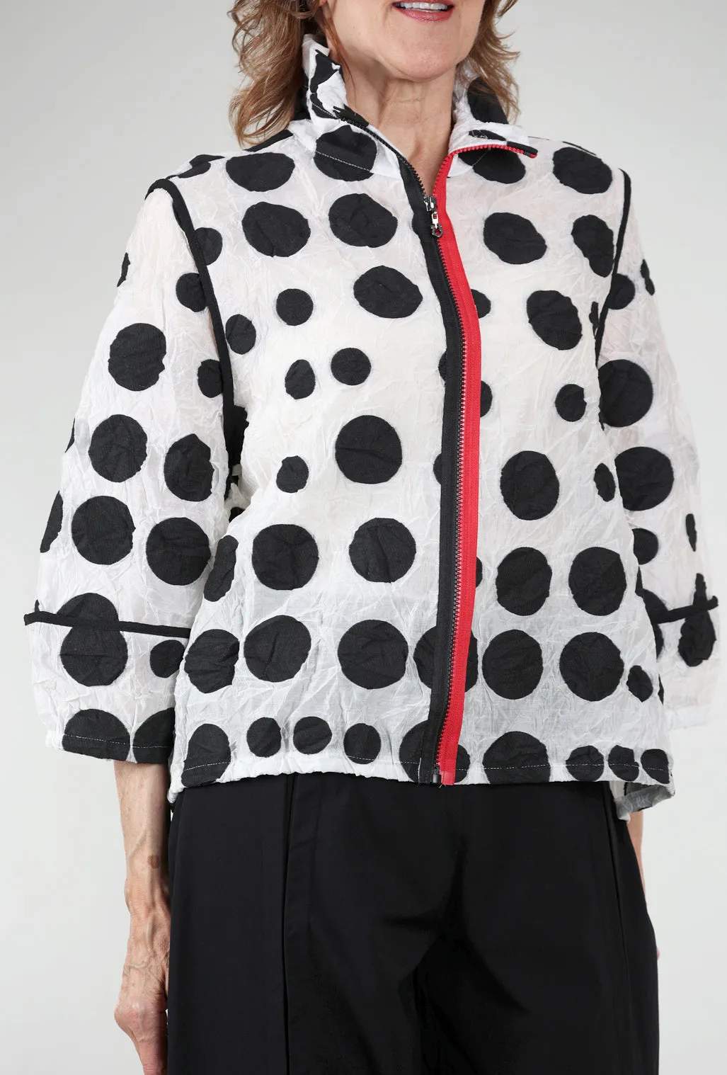 Shot of Red Jacket, White/Black Chill Season Edge