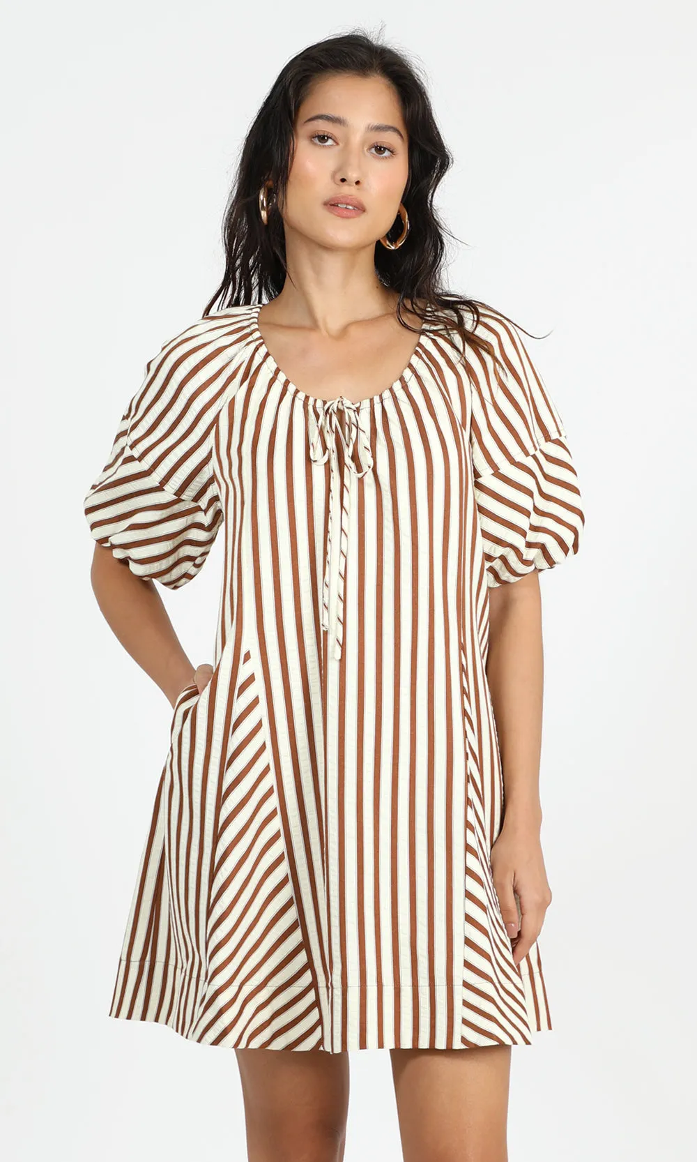 Sierra Stripe Easy Shift Dress Functional Apparel