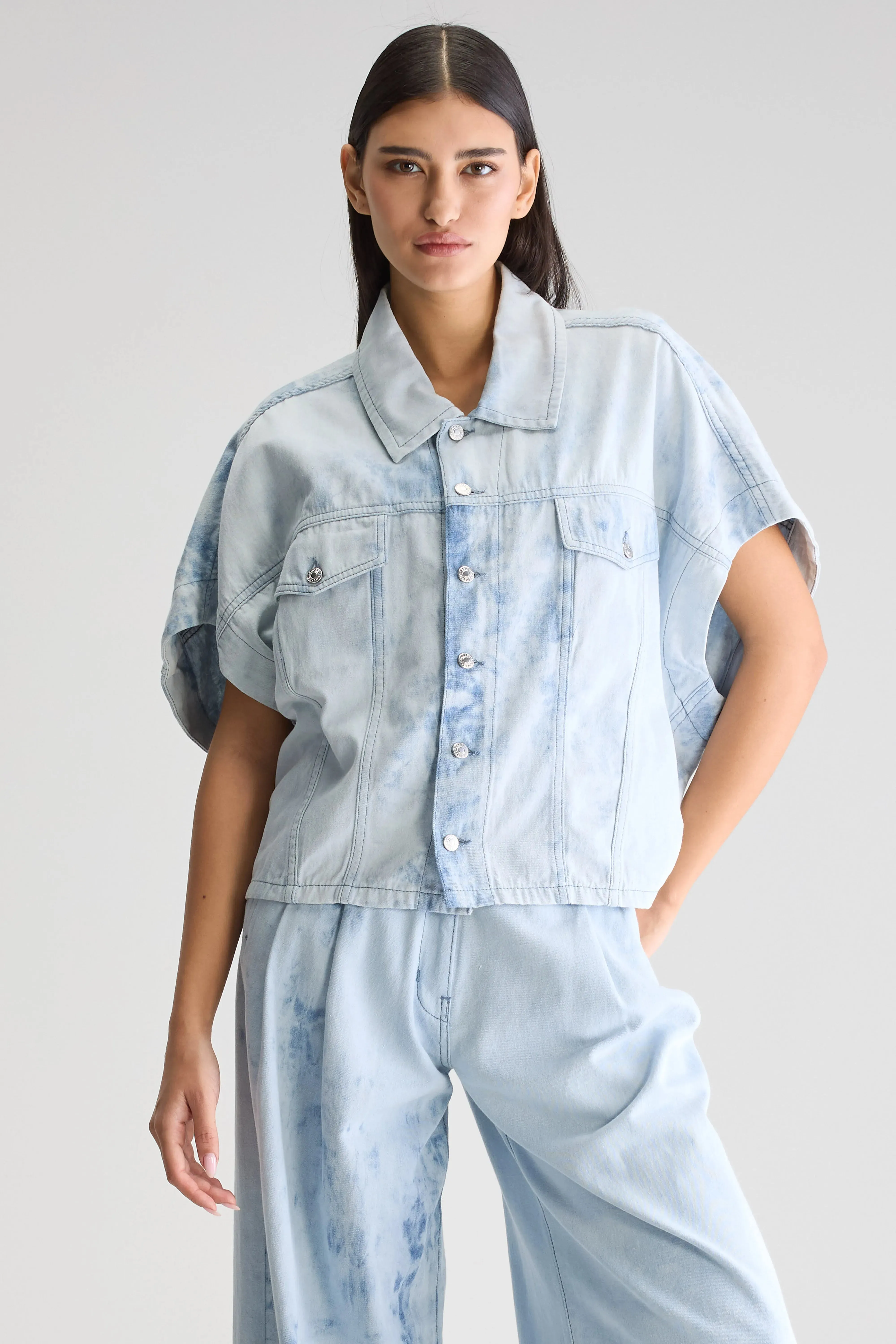 Signature Daily Piece Payton sleeveless overshirt (251 / W / SHADED BLUE)